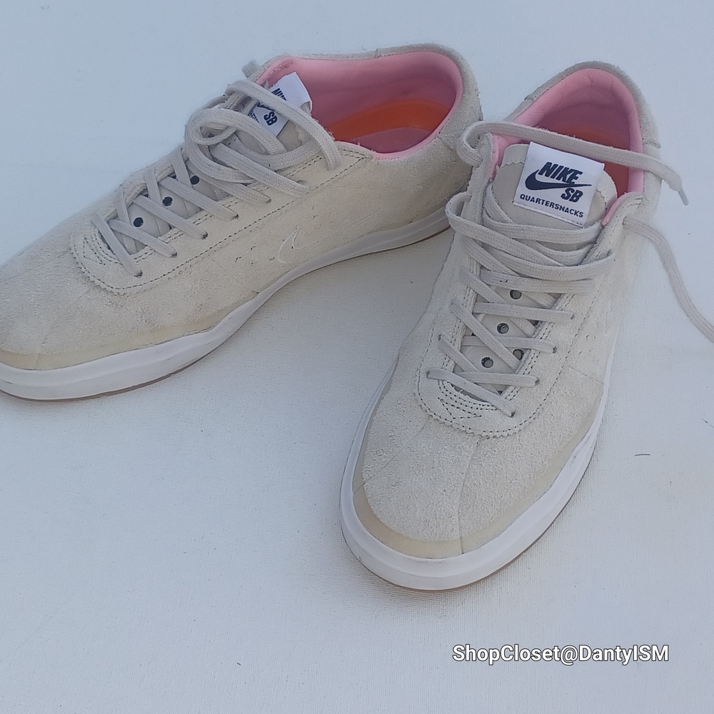 Nike SB Bruin Hyperfeel Quartersnacks sneakers in birch and space pink - Picture 2 of 16